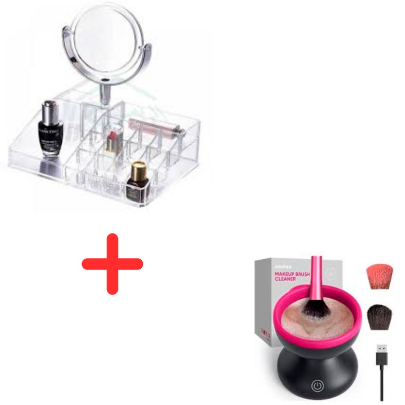 Combo Org. Maquillaje y Lavadora Brochas