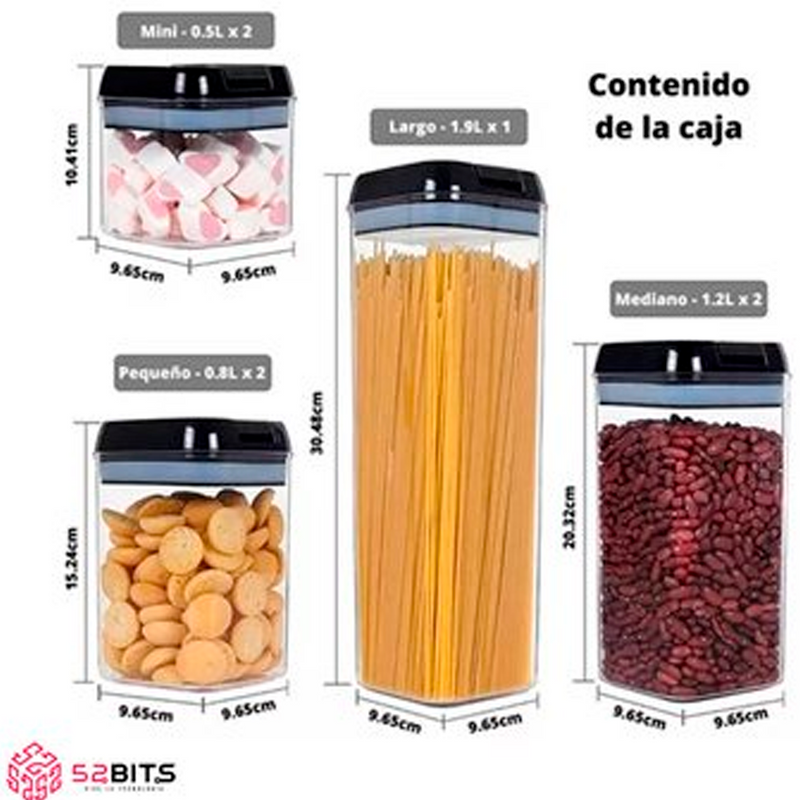 Hermeticos Para Alimentos 7 Piezas