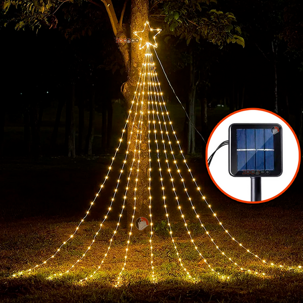 Estrella Cascada Solar Luces LED