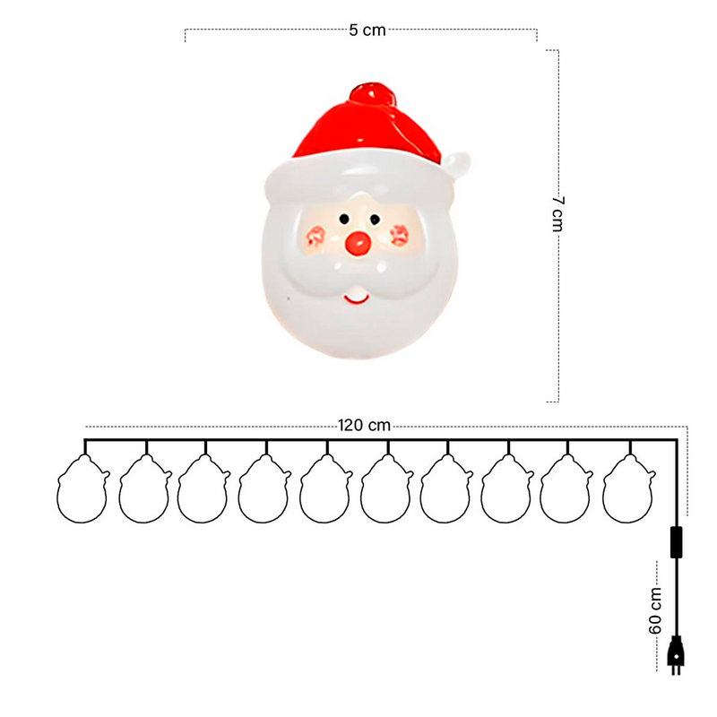 Guirnalda LED Navidad Papá Noel S4036