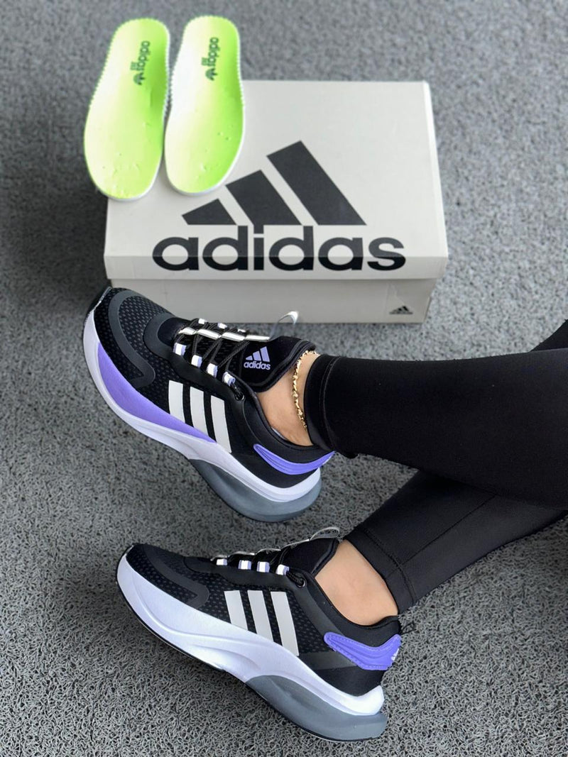 Adidas Bounce Negro Lila Dama