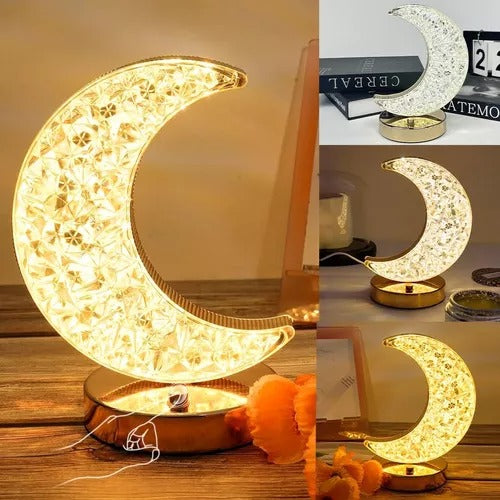 Lámpara Led De Mesa Diseño Luna Táctil